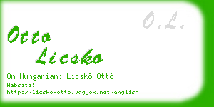 otto licsko business card